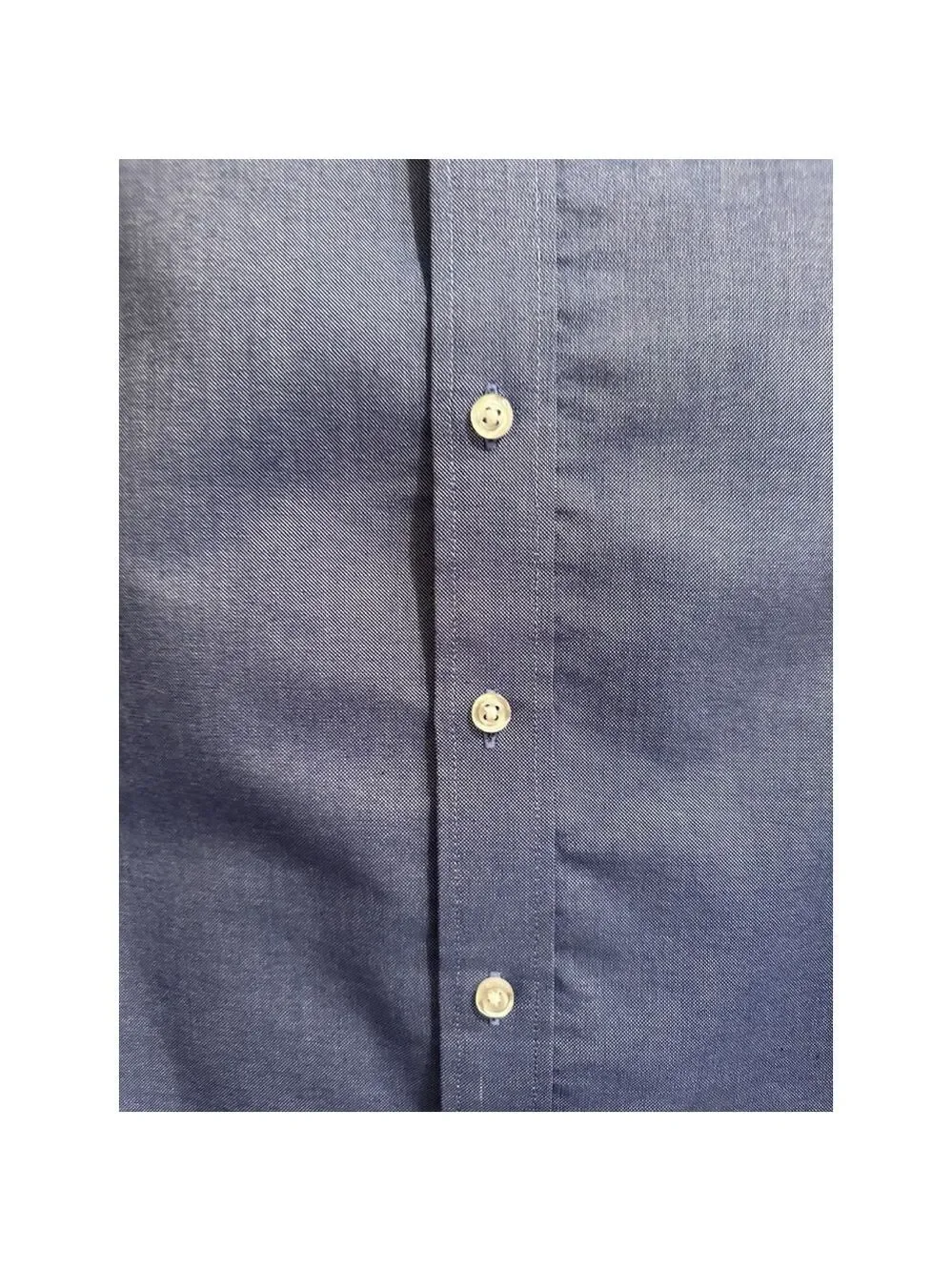 Lands End Button Down Shirt Boys 16 Blue Short Sleeves Button Collar